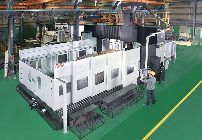 Horizontal machining center processing injection mold – CLF precision mold shop