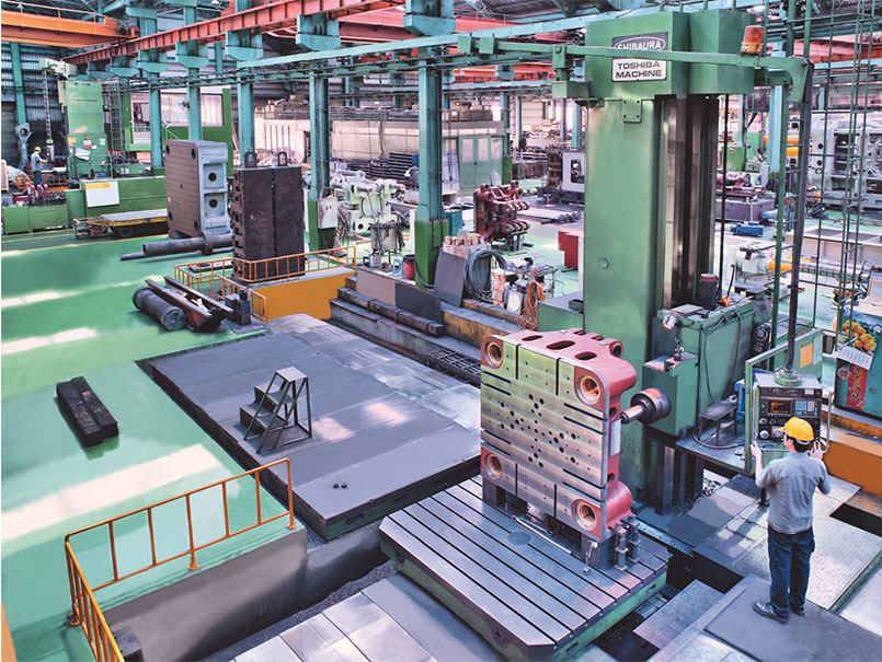 Large CNC vertical turning center machining mold base – CLF Injection Molding Machine